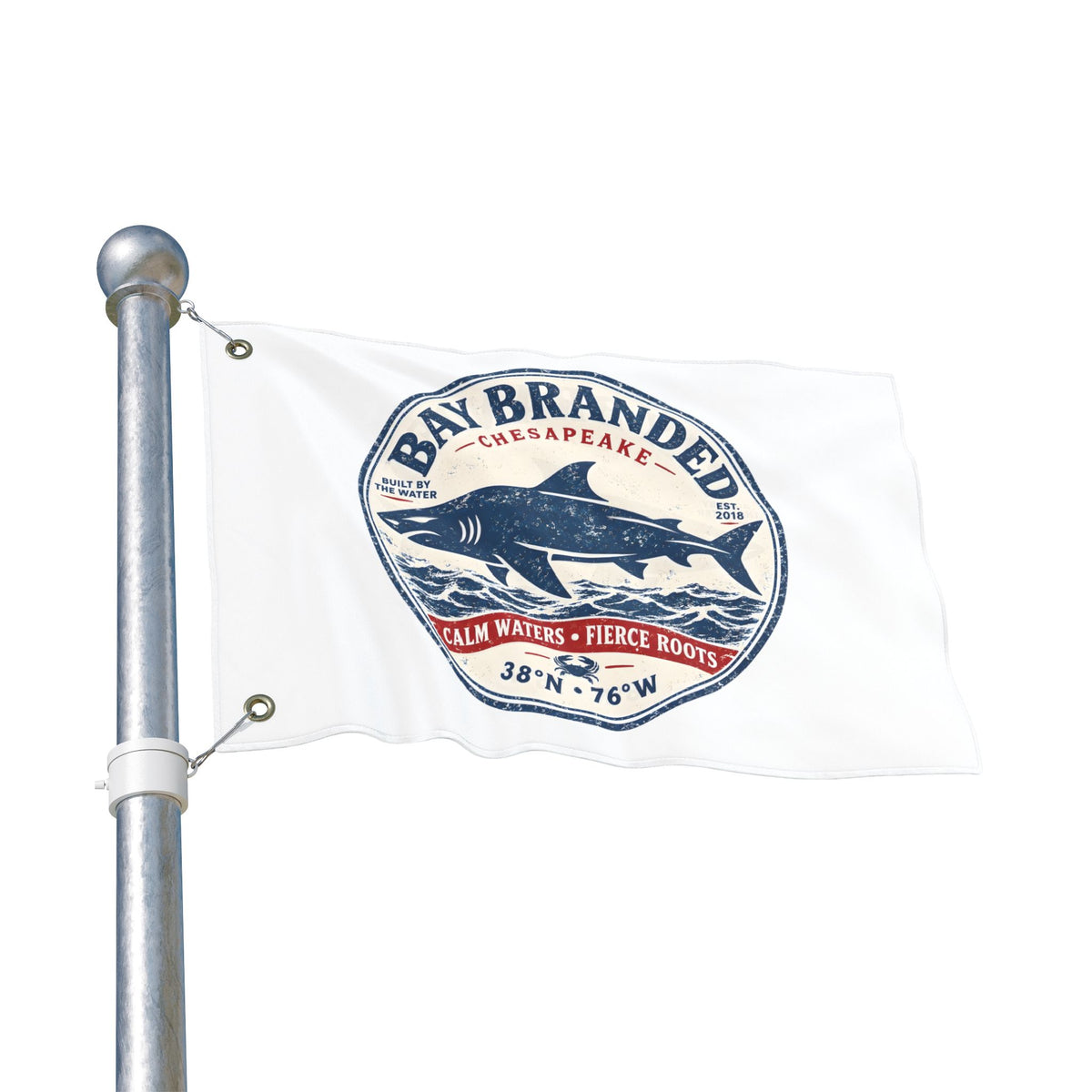 Calm Waters Fierce Roots Flag