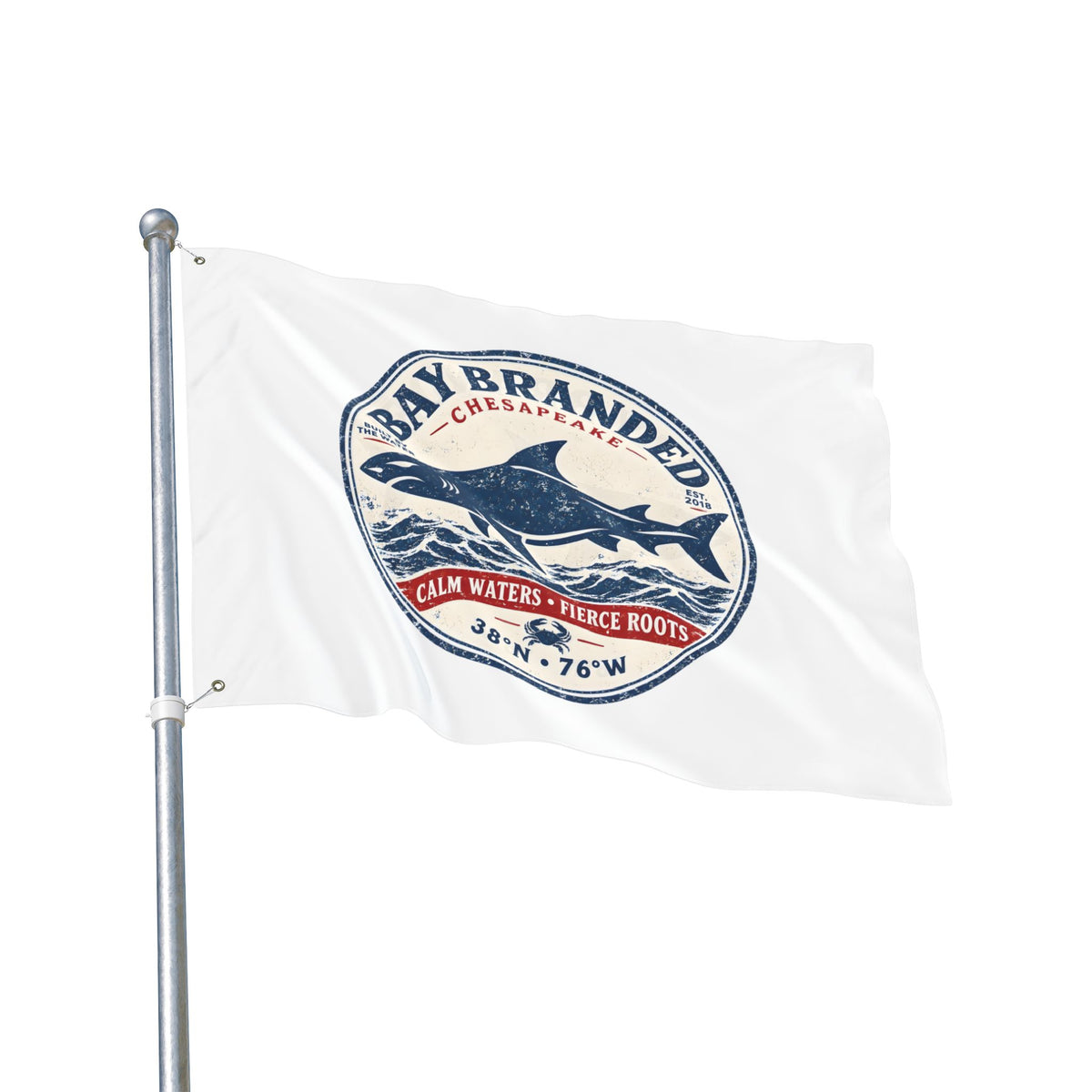 Calm Waters Fierce Roots Flag