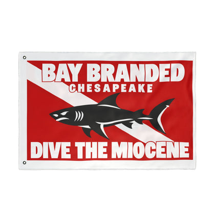 Dive the Miocene Rectangle Flag