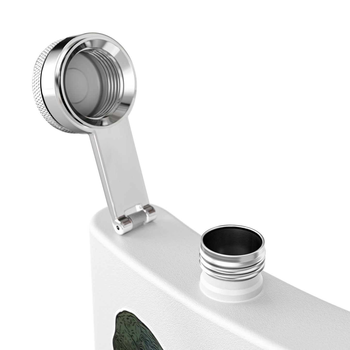 Bay Branded Megalodon Logo Flask - 6oz Stainless Steel Flask