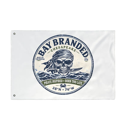 Pirate Inspired Born Too Late Flag