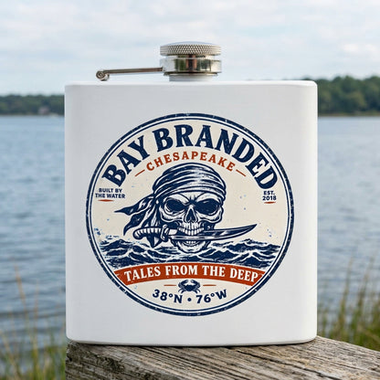 Tales from the Deep Flask - 6oz Stainless Steel Hip Flask