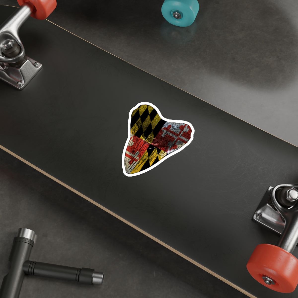 Bay Branded Megalodon Tooth Sticker - Maryland Flag