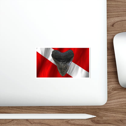 Bay Branded Dive Flag Sticker - Megalodon Tooth