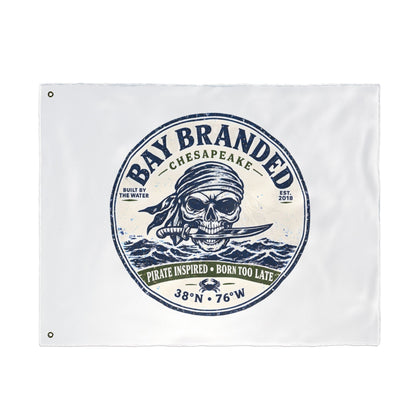 Pirate Inspired Born Too Late Flag