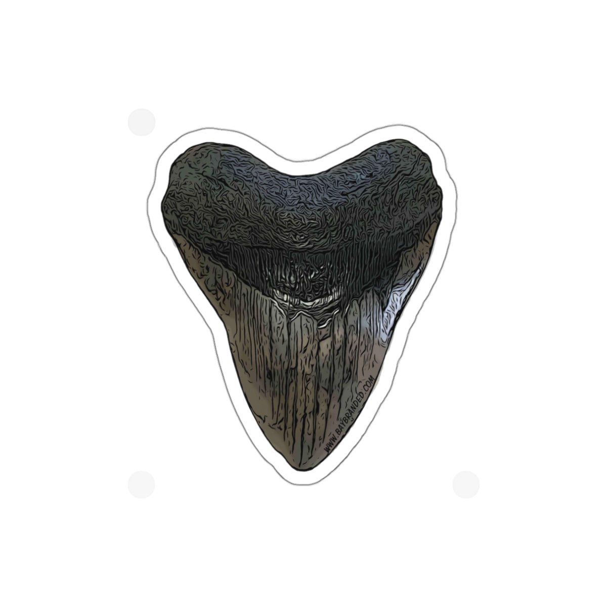 Bay Branded Megalodon Tooth Sticker - Original