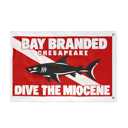 Dive the Miocene Rectangle Flag