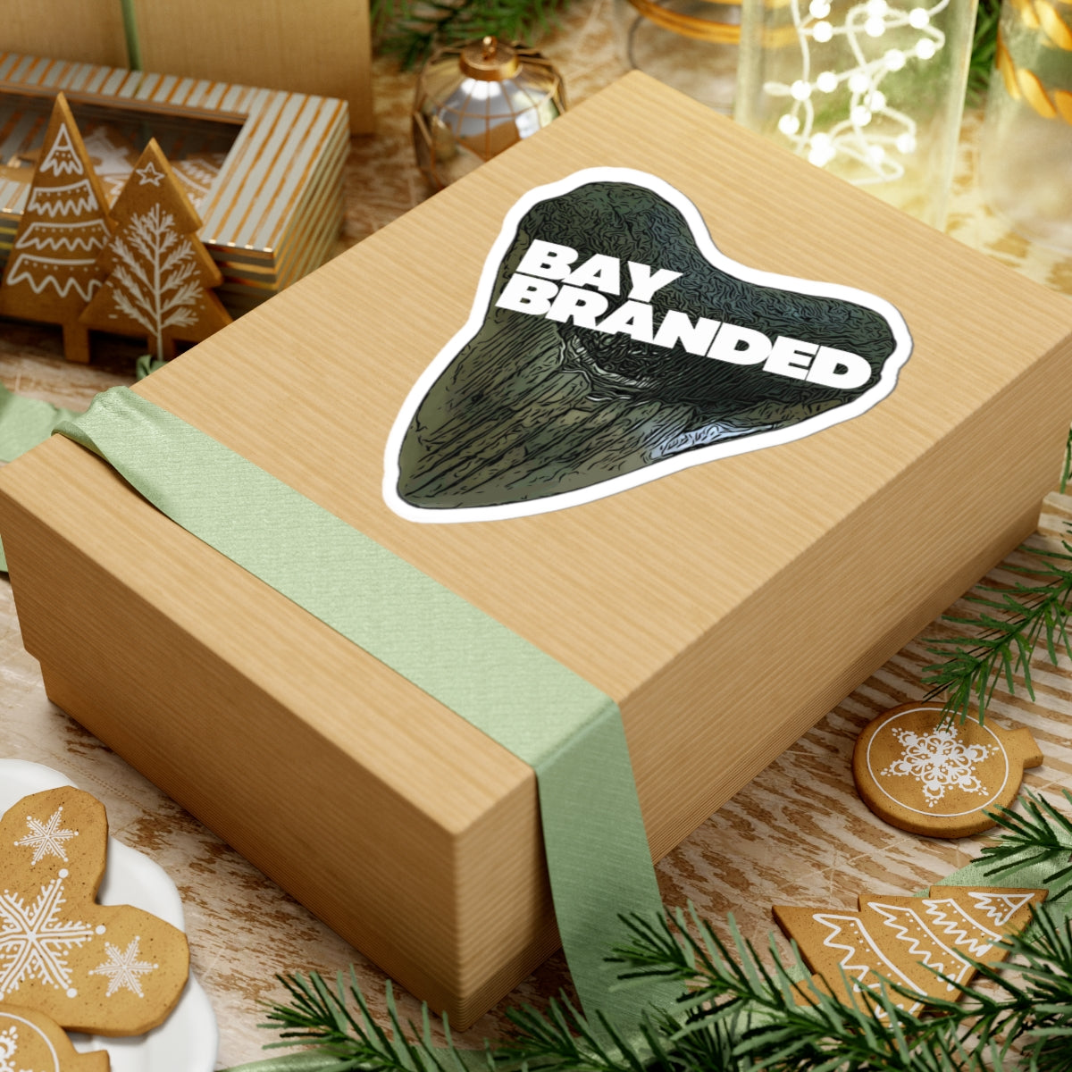 Bay Branded Logo Sticker — White