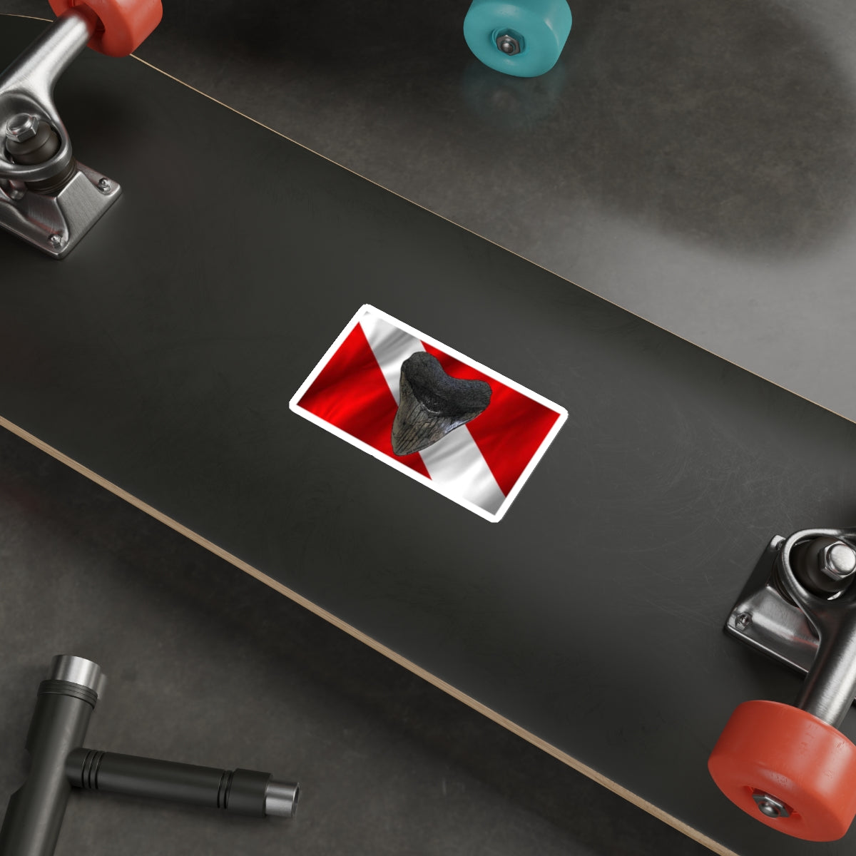 Bay Branded Dive Flag Sticker - Megalodon Tooth