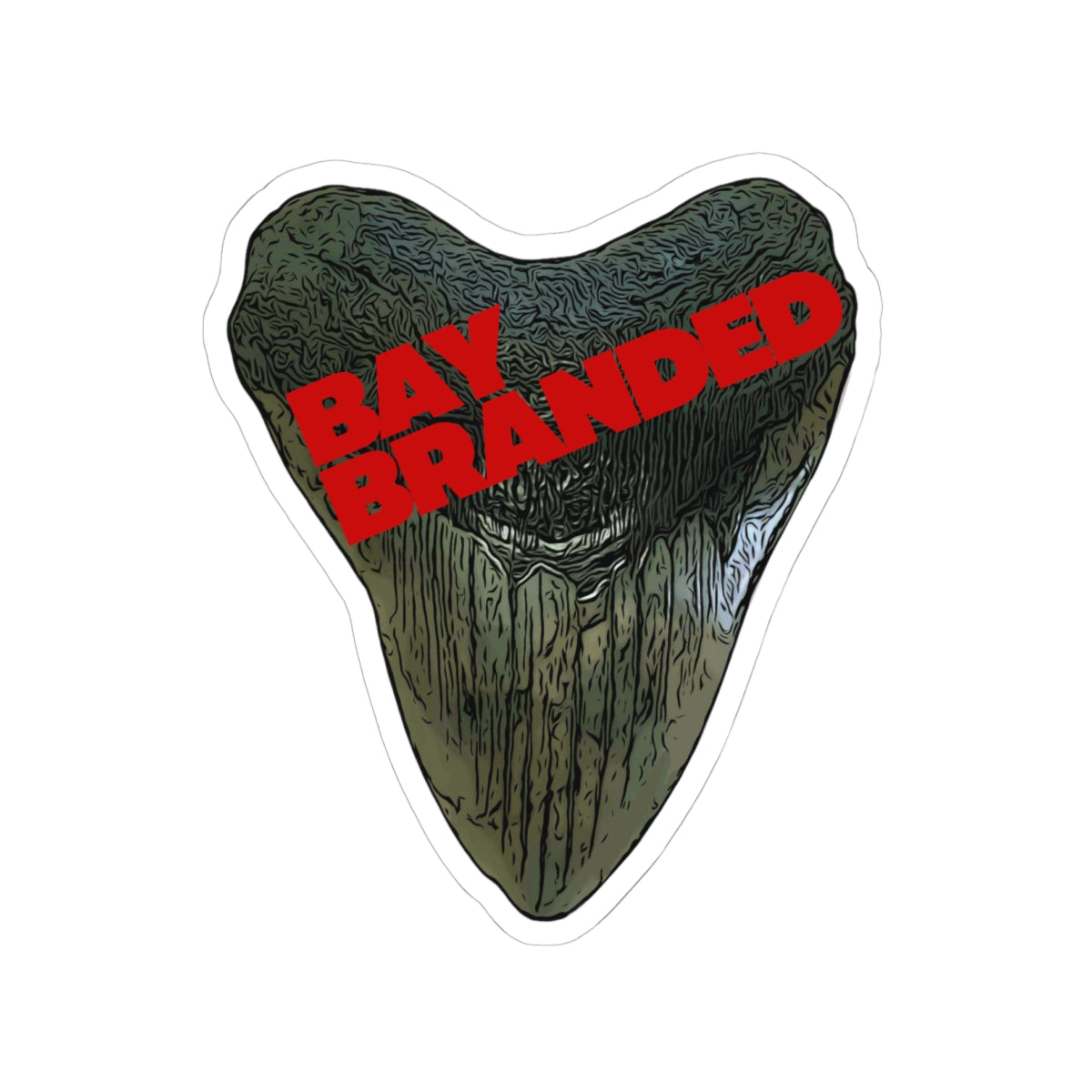Bay Branded Logo Sticker — Dark Red