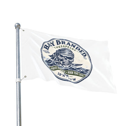 Pirate Inspired Born Too Late Flag