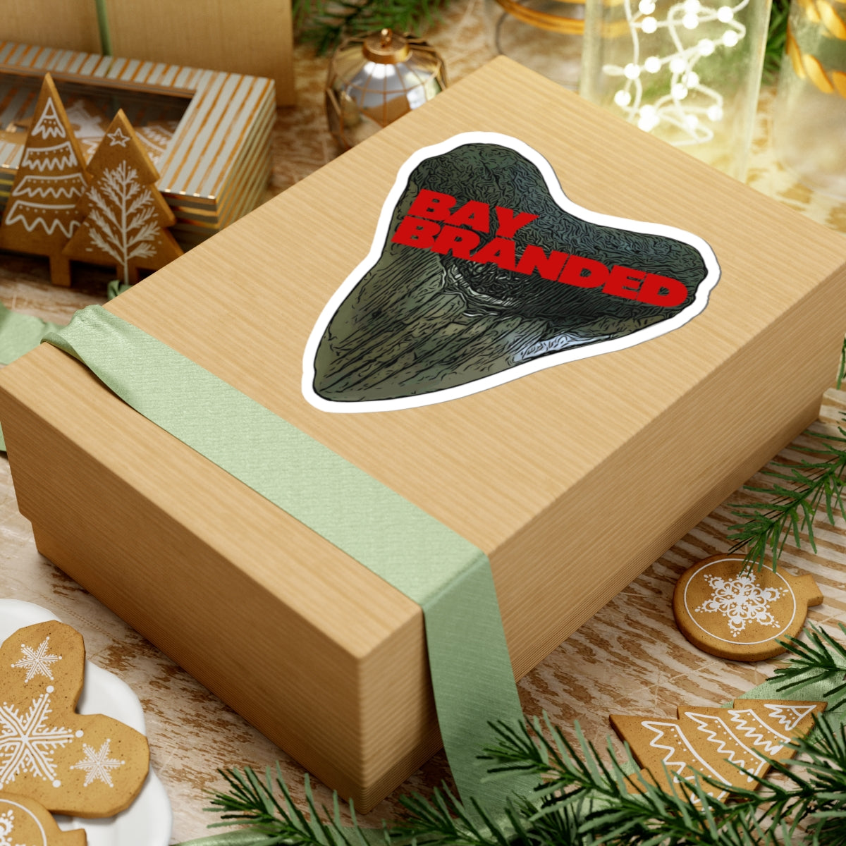 Bay Branded Logo Sticker — Dark Red