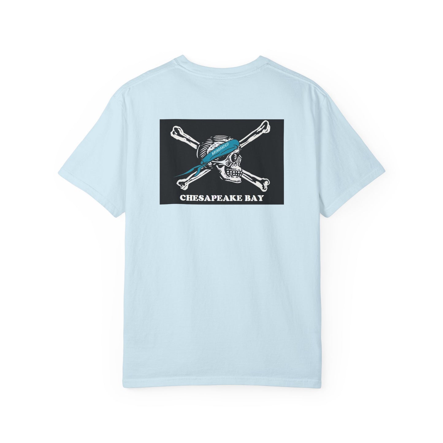 Chesapeake Bay Branded T-Shirt — Nautical Pirate Skull Design