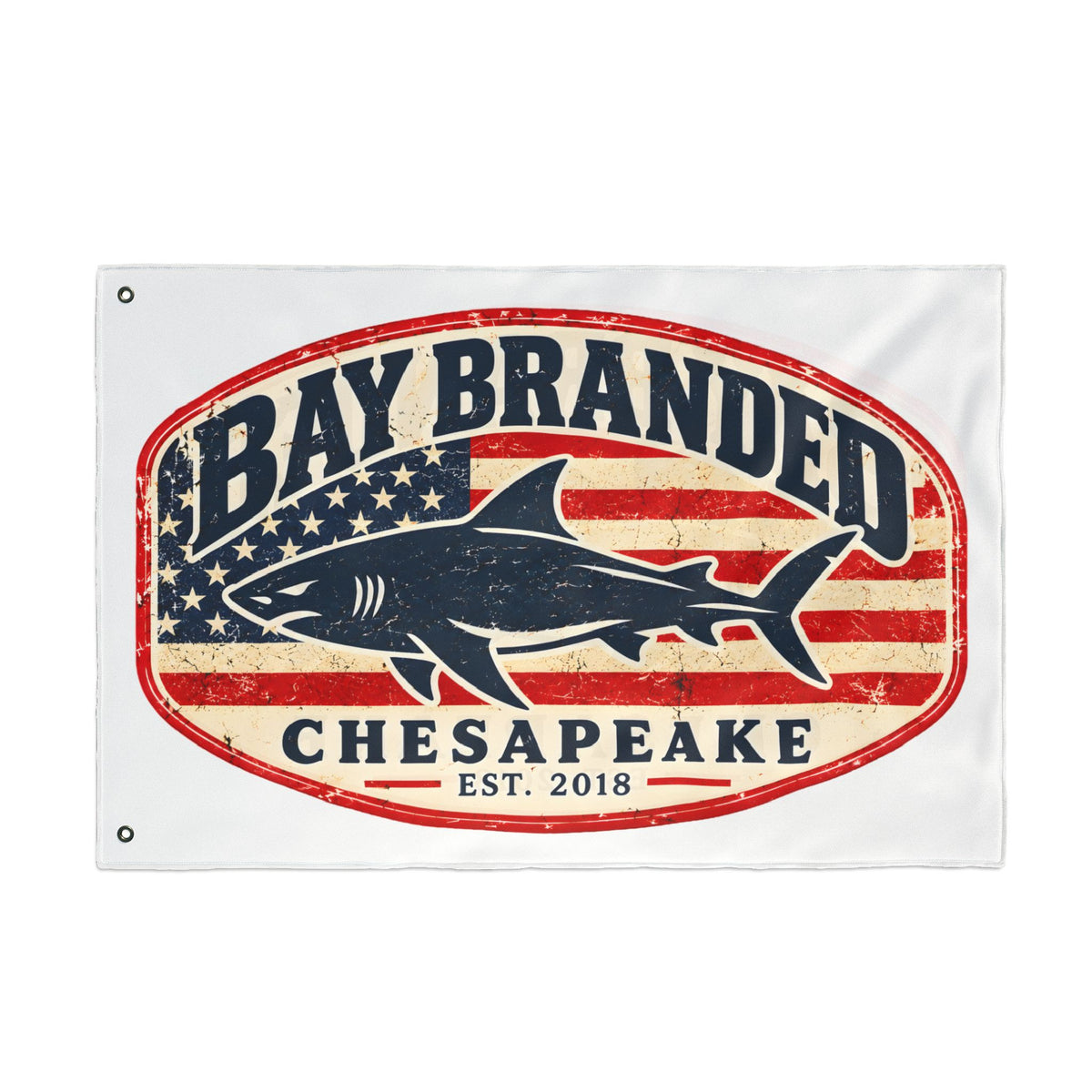 American Megalodon Bay Branded Flag