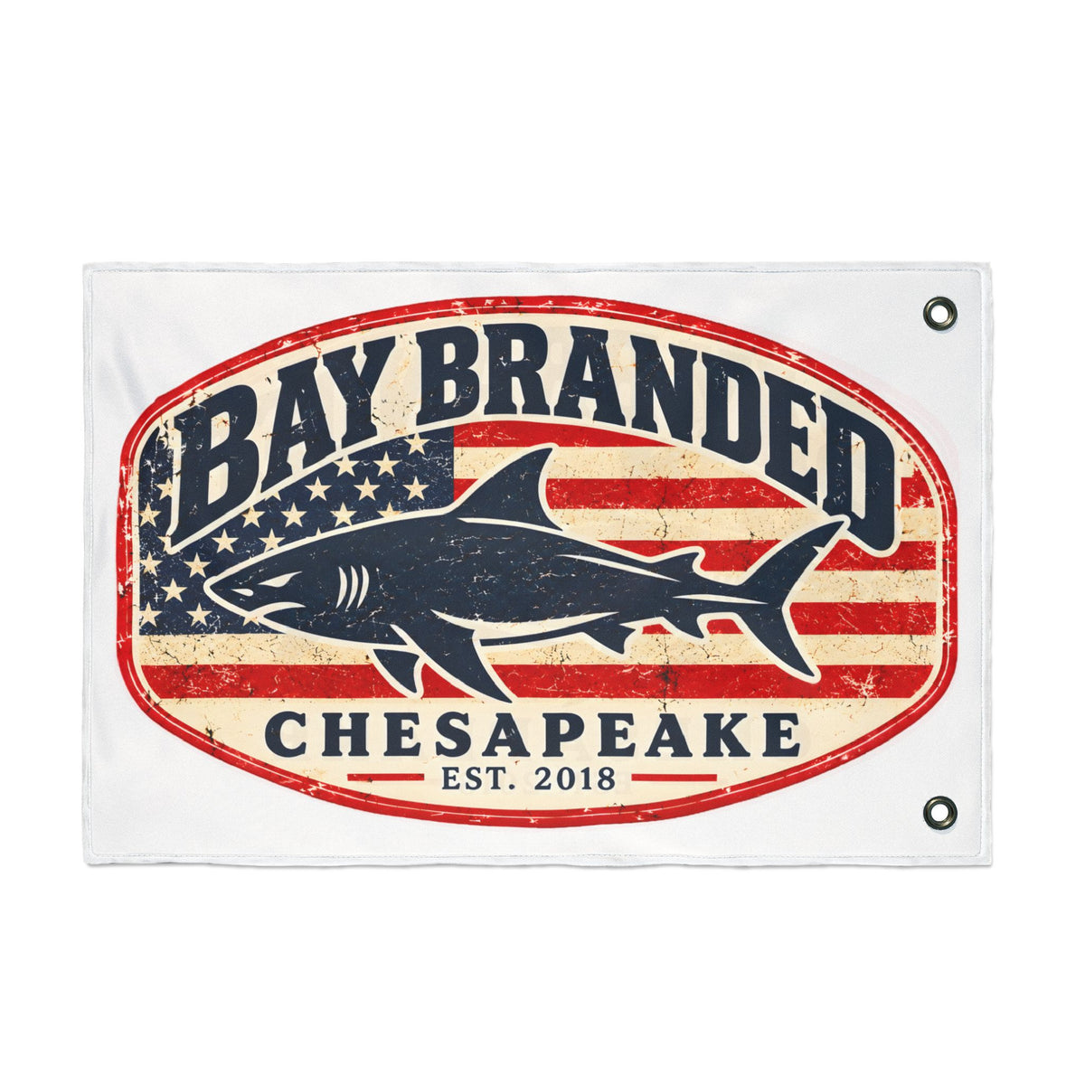 American Megalodon Bay Branded Flag
