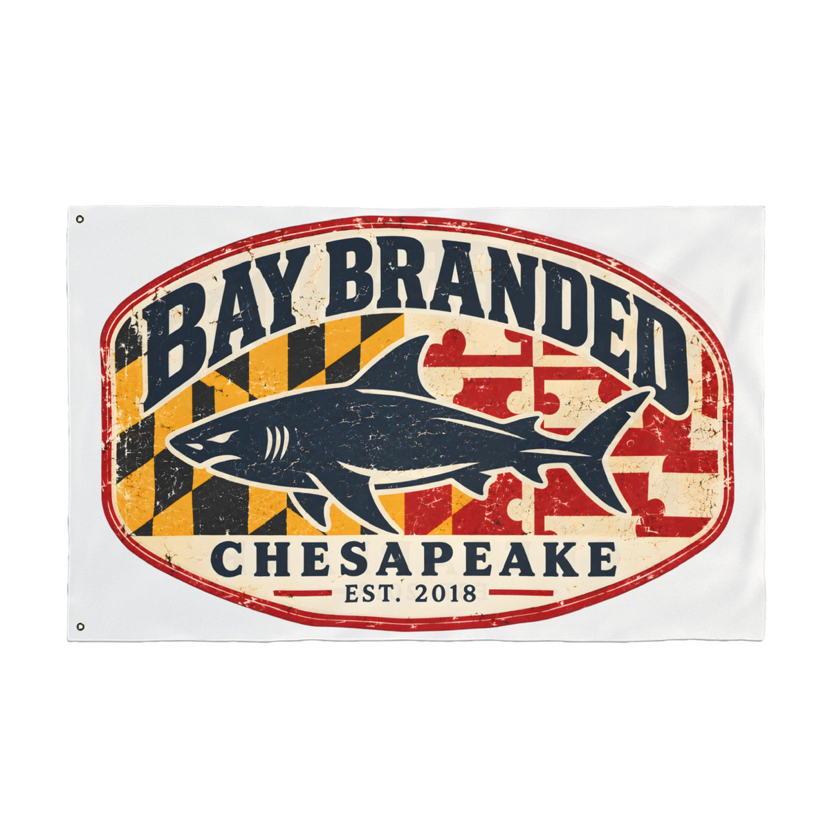 Chesapeake Megalodon Bay Branded Flag