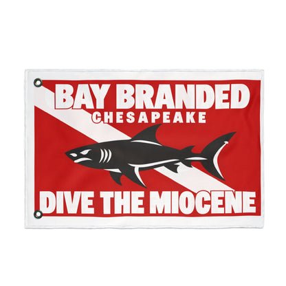 Dive the Miocene Rectangle Flag