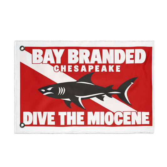 Dive the Miocene Rectangle Flag