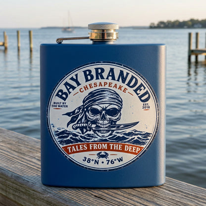 Tales from the Deep Flask - 6oz Stainless Steel Hip Flask