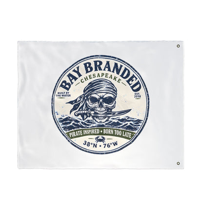 Pirate Inspired Born Too Late Flag