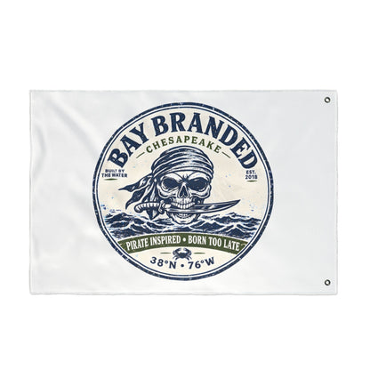 Pirate Inspired Born Too Late Flag