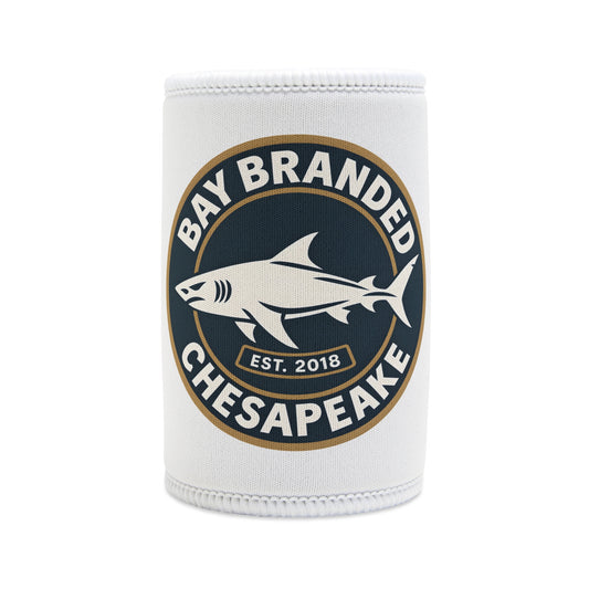 Marine Blue Megalodon Can Koozie