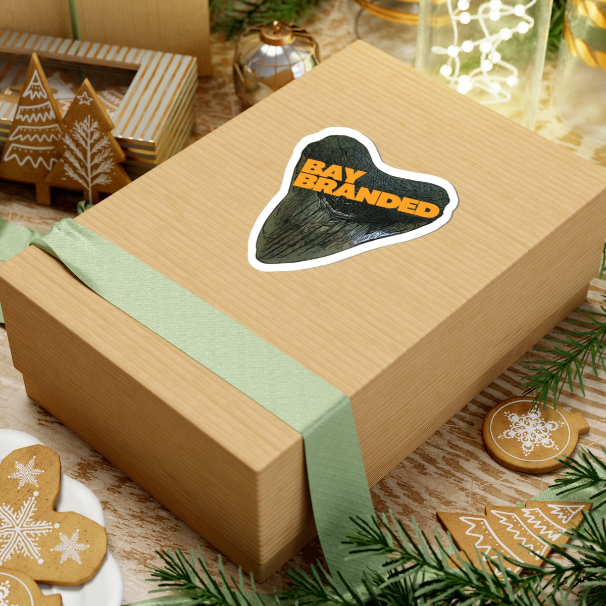 Bay Branded Logo Sticker — Orange