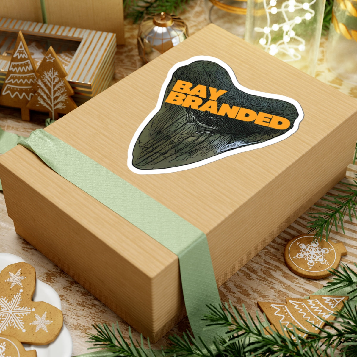 Bay Branded Logo Sticker — Orange