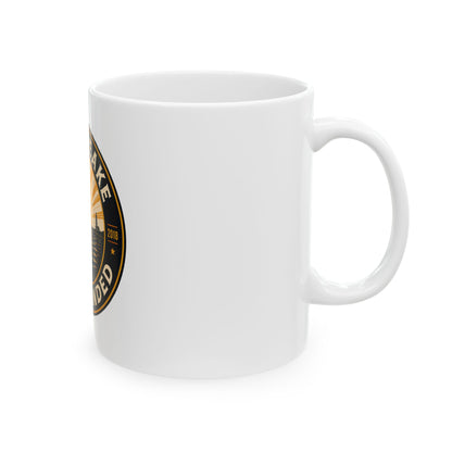Chesapeake Bay Branded Ceramic Mug — Nautical Sunrise Coffee Cup