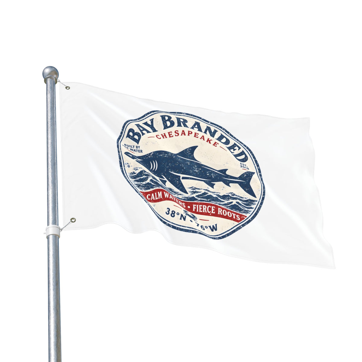 Calm Waters Fierce Roots Flag