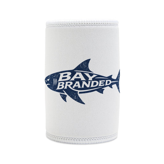 Distressed Blue Megalodon Can Koozie