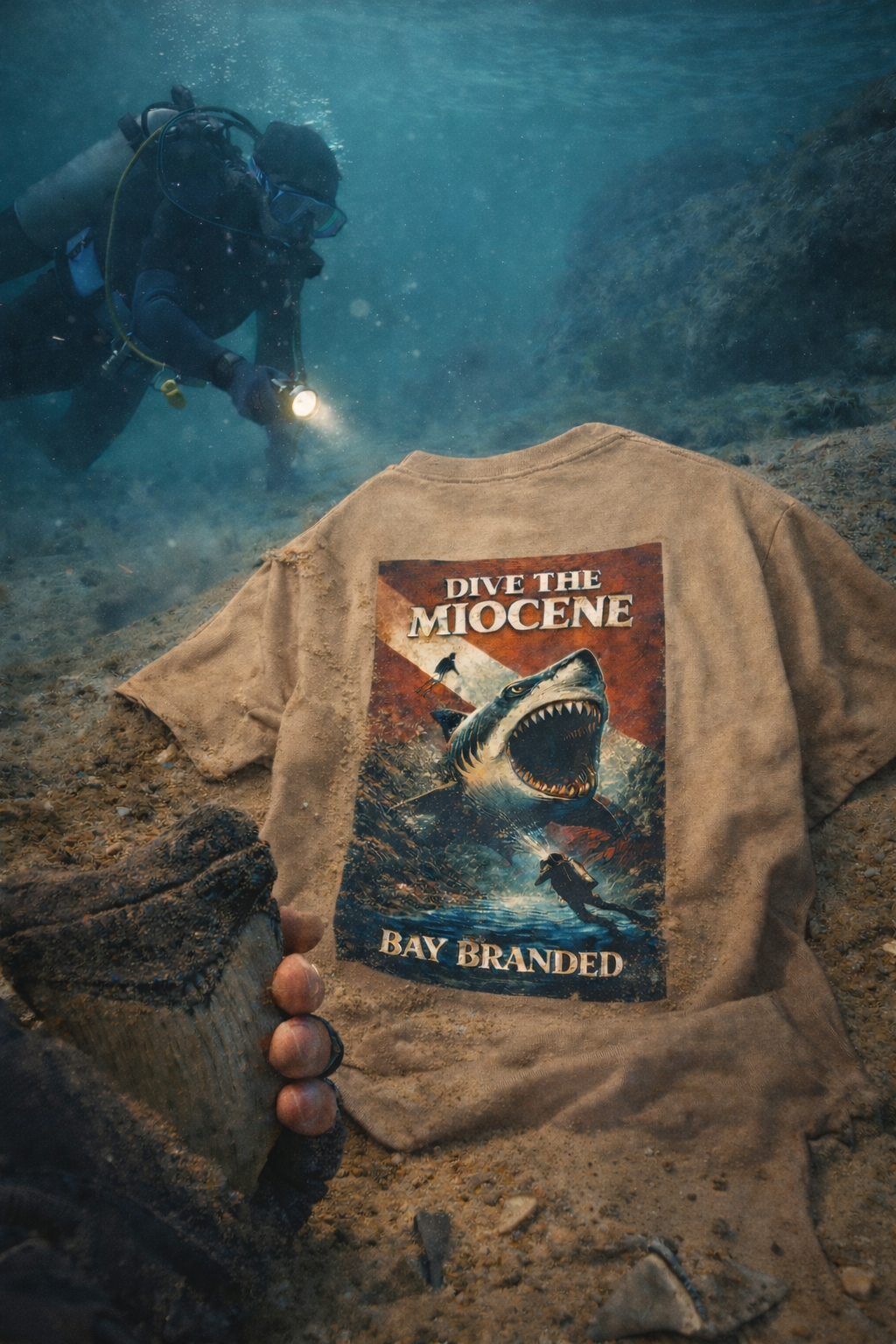 Bay Branded T-Shirt — Dive the Miocene