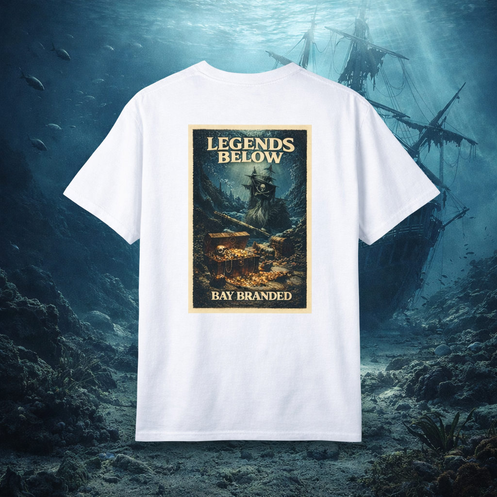 Bay Branded T-Shirt — Legends Below Pirate Wreck