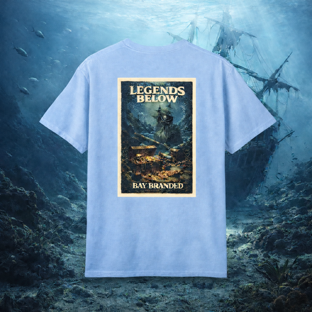 Bay Branded T-Shirt — Legends Below Pirate Wreck