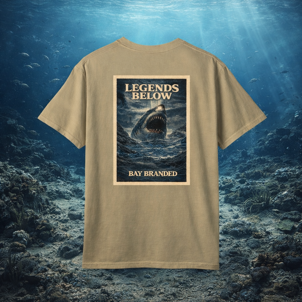 Bay Branded T-Shirt — Legends Below Megalodon