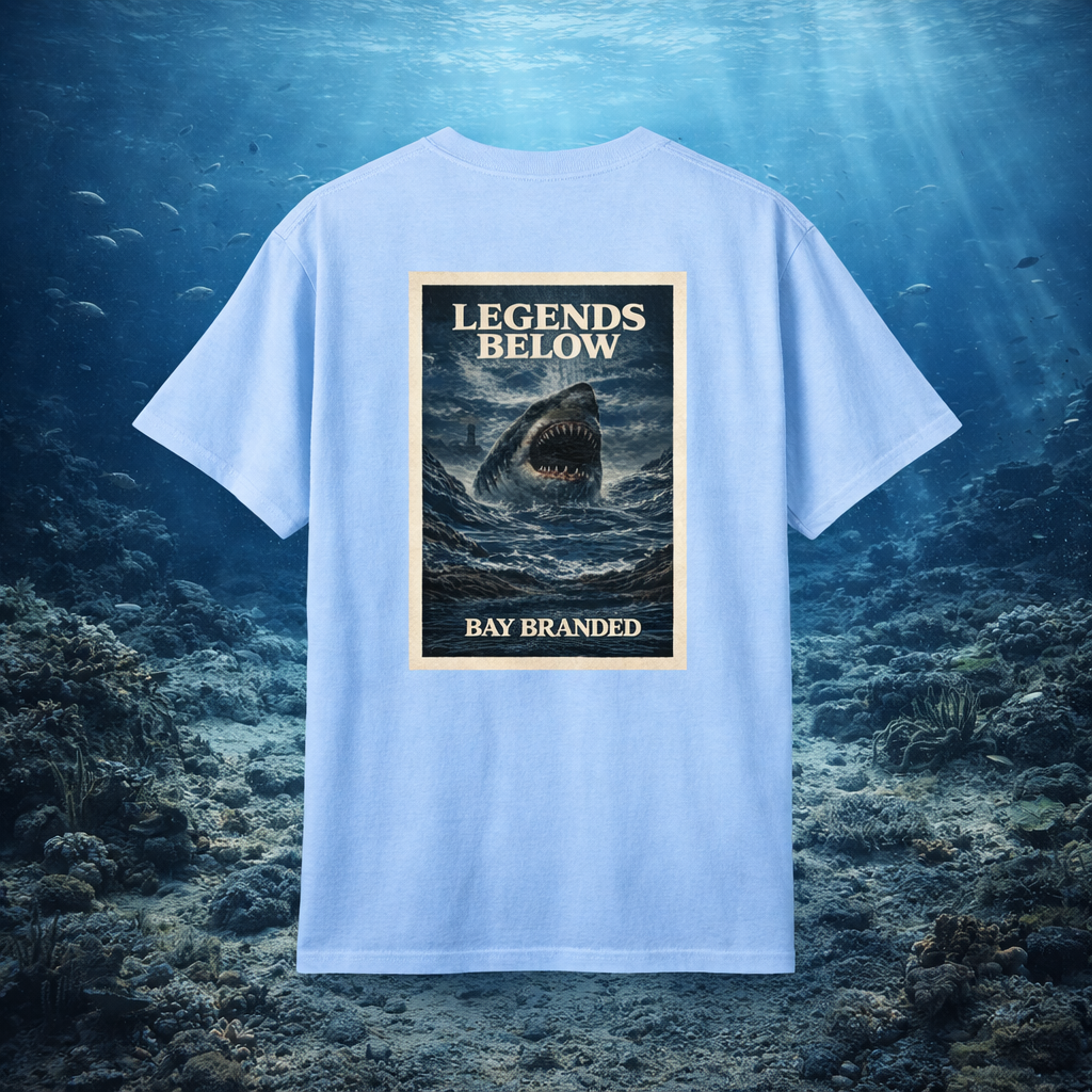 Bay Branded T-Shirt — Legends Below Megalodon