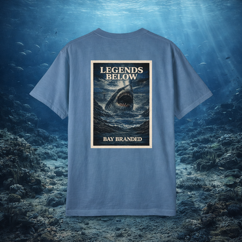 Bay Branded T-Shirt — Legends Below Megalodon