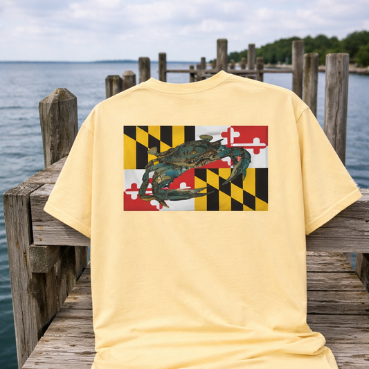 Bay Branded Maryland Flag Shirt - Blue Crab