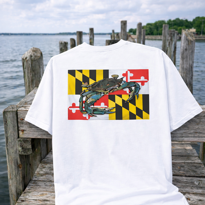 Bay Branded Maryland Flag Shirt - Blue Crab