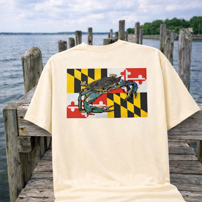Bay Branded Maryland Flag Shirt - Blue Crab