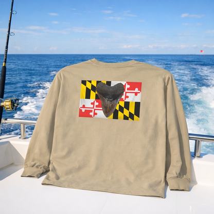 Bay Branded Maryland Flag Long Shirt - Megalodon