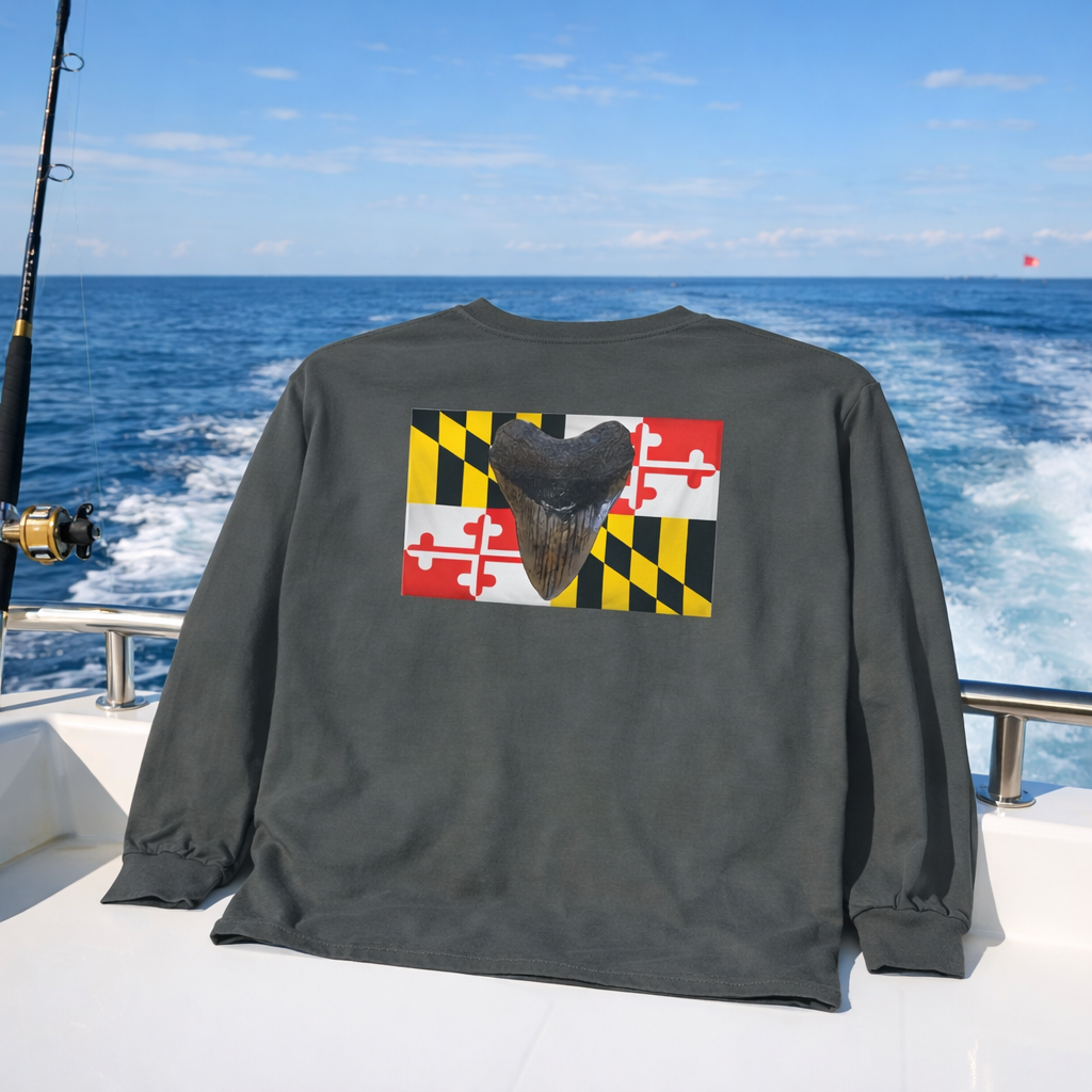 Bay Branded Maryland Flag Long Shirt - Megalodon