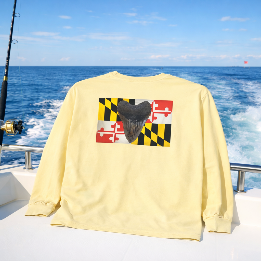 Bay Branded Maryland Flag Long Shirt - Megalodon