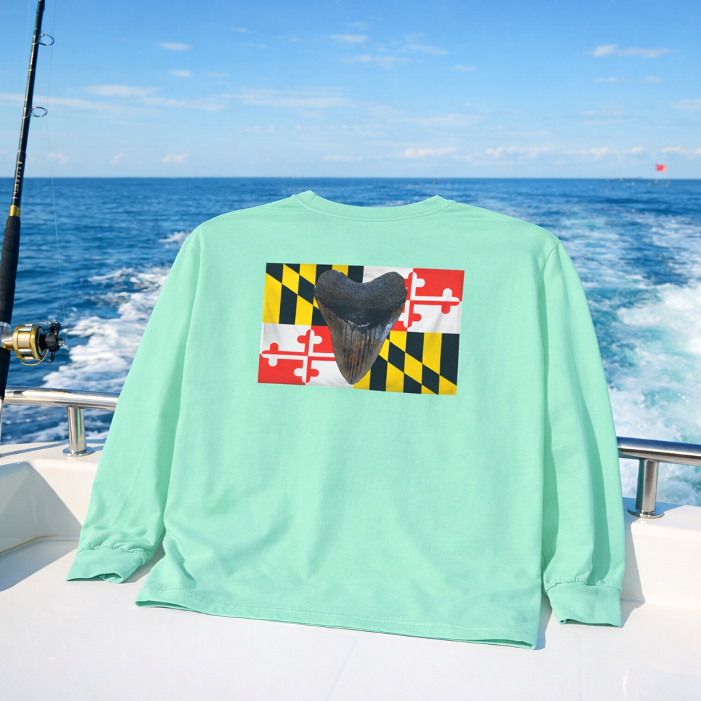 Bay Branded Maryland Flag Long Shirt - Megalodon