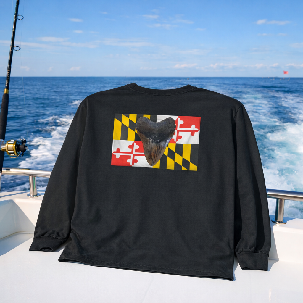 Bay Branded Maryland Flag Long Shirt - Megalodon