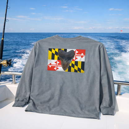 Bay Branded Maryland Flag Long Shirt - Megalodon