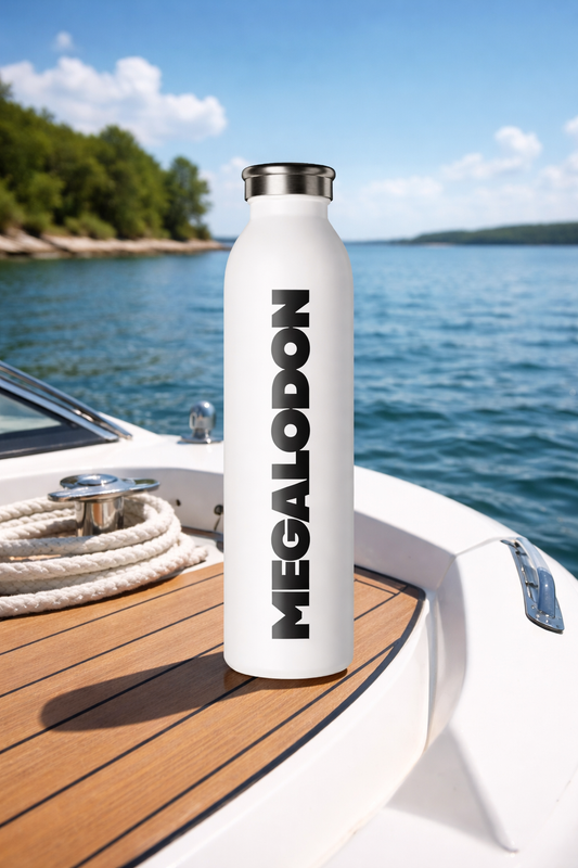 Bay Branded Slim Stainless Steel Bottle - Megalodon