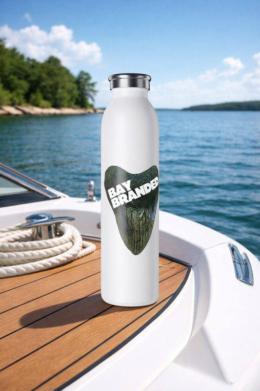 Bay Branded Slim Stainless Steel Bottle - Megalodon