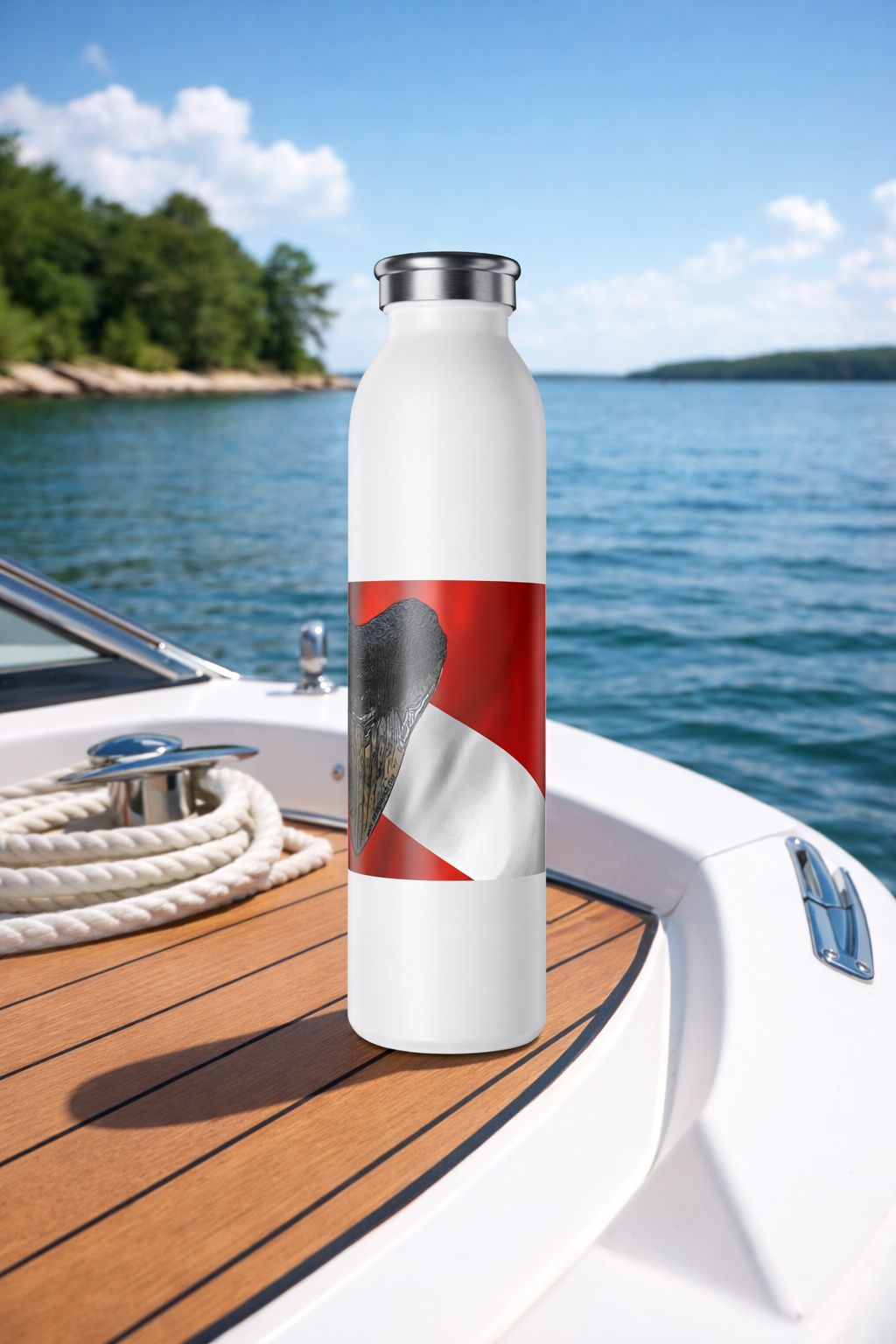 Bay Branded Slim Stainless Steel Bottle - Dive Miocene