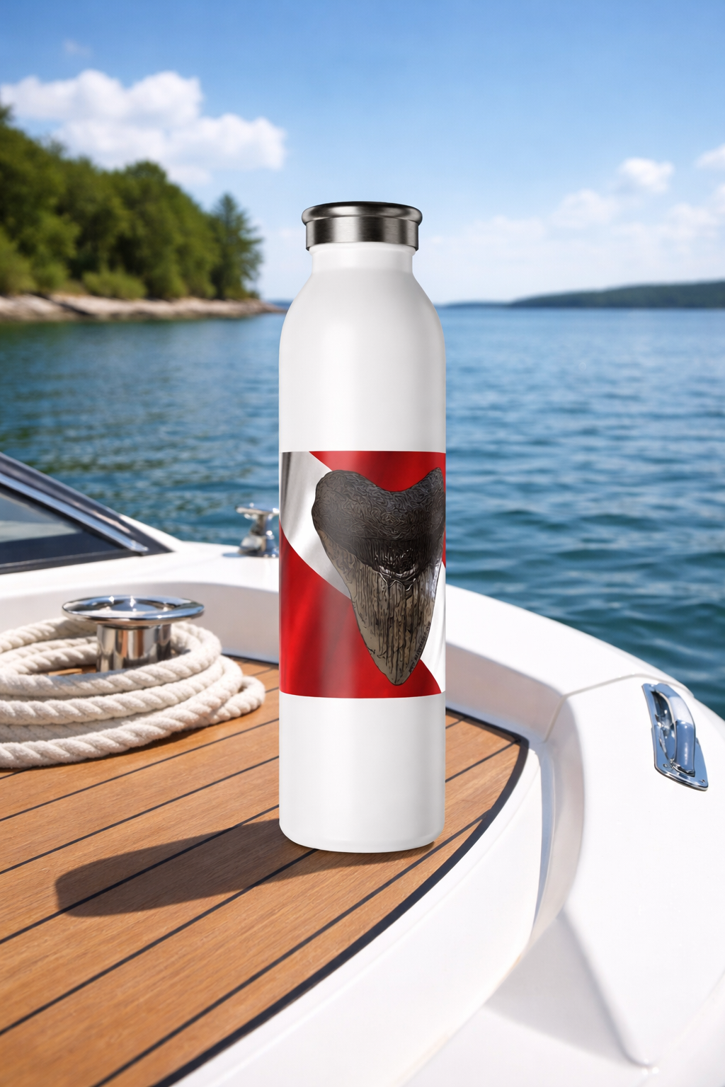 Bay Branded Slim Stainless Steel Bottle - Dive Miocene
